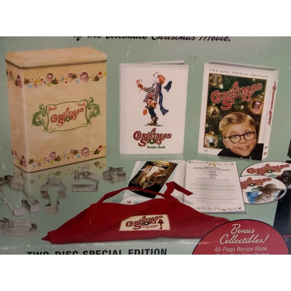 A Christmas Story 25th‎ Anniversary Collector Tin Set DVD Apron Cutters Book